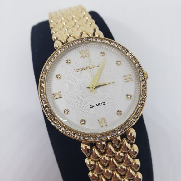 CRRJU Gold Bracelet Watch Stainless Steel Back Water Resistant (NWOT) - Picture 3 of 9